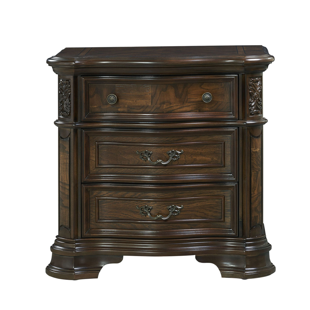 Royale - Nightstand With USB And Power Outlet - Dark Brown