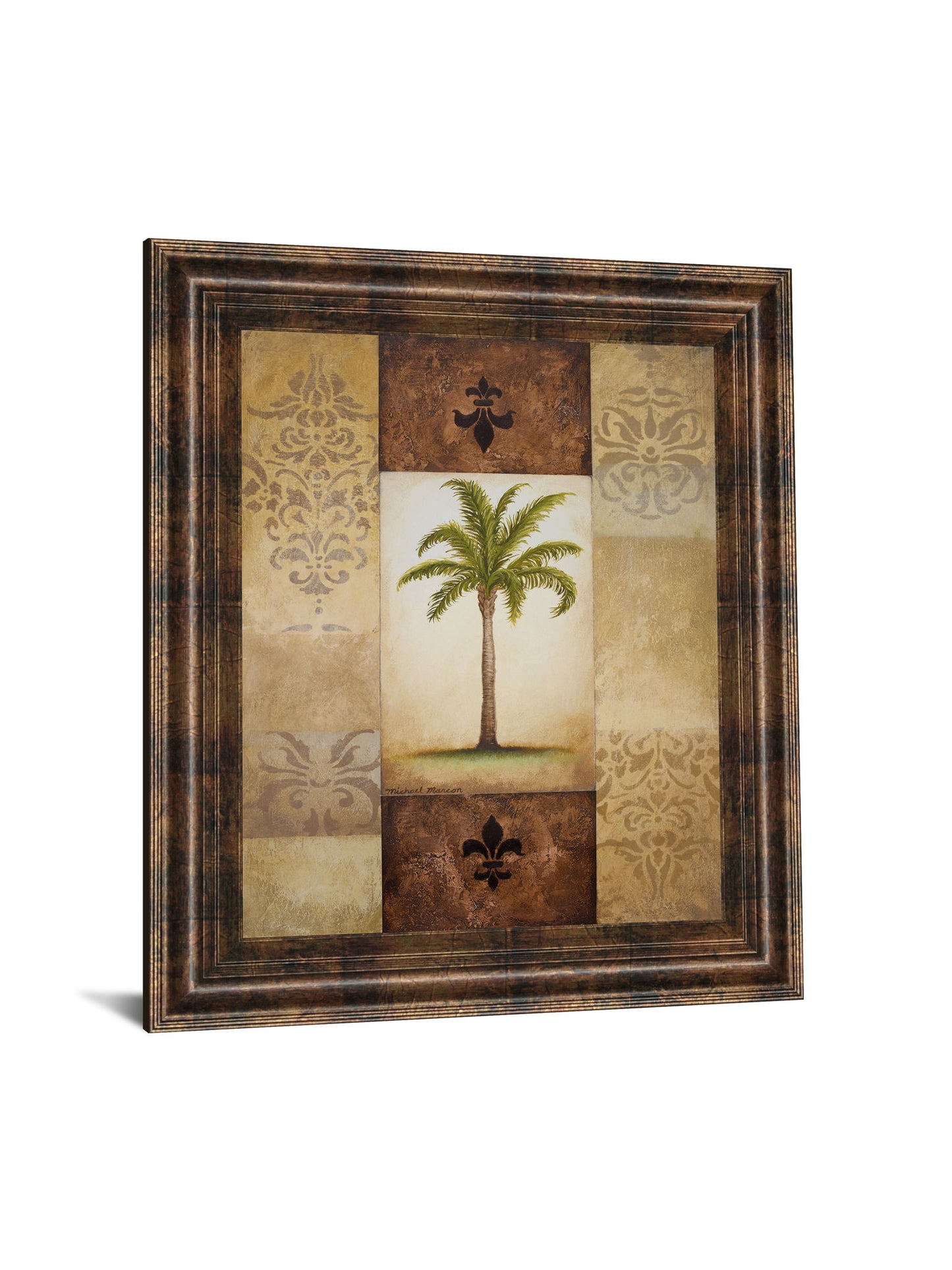Fantasy Palm I By Michael Marcon - Framed Print Wall Art - Light Brown