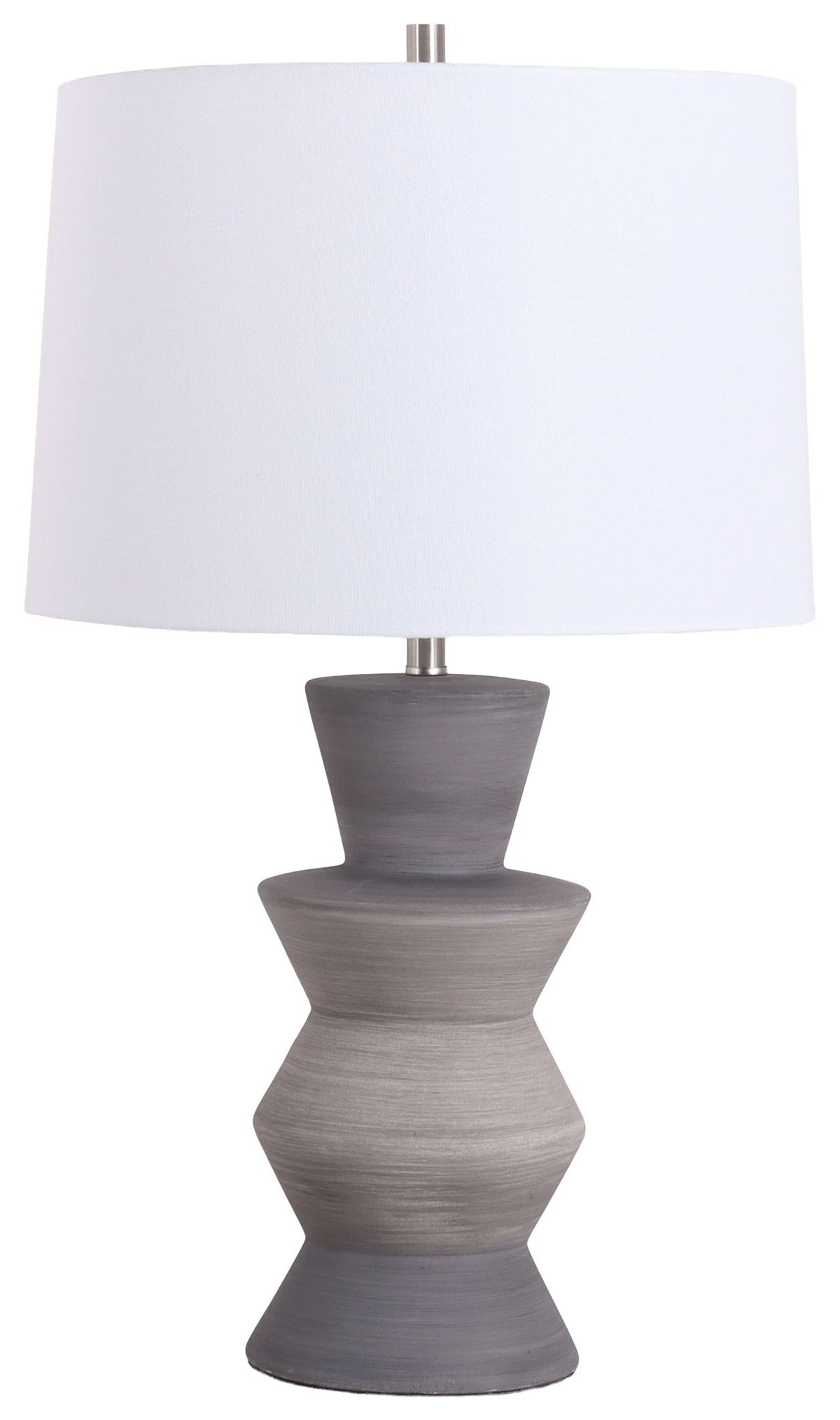 Quiet Cadence - 26 X 15 - Ceramic Table Lamp (Set of 2) - Stone Grey