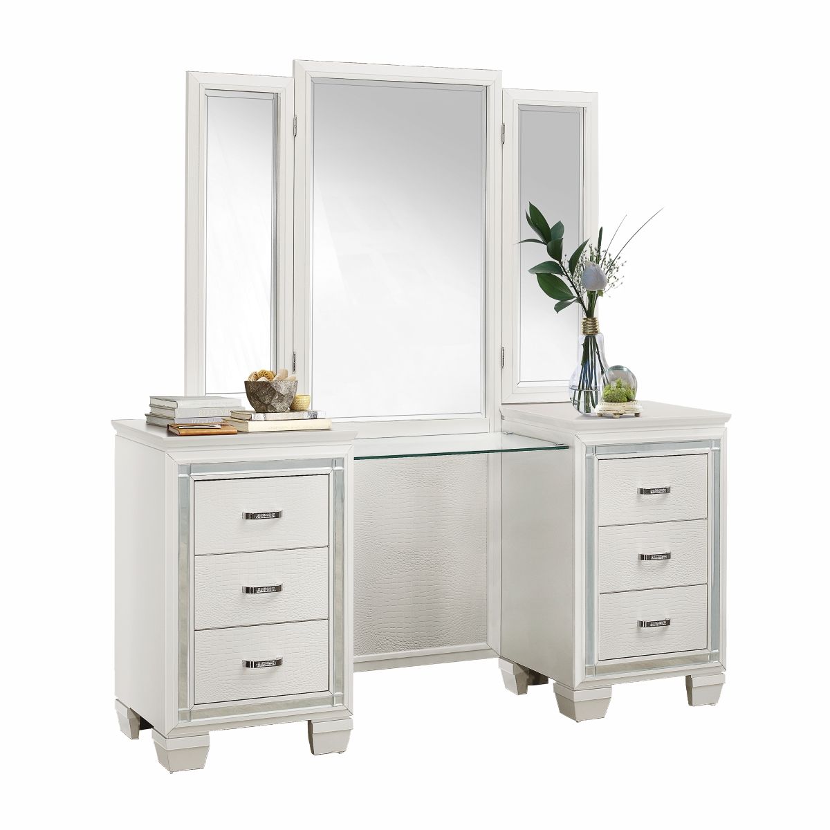 Allura - Vanity Dresser With Mirror