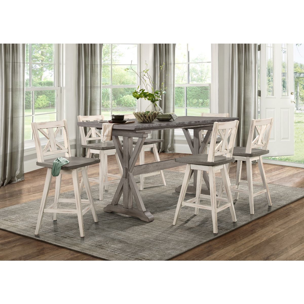 Amsonia - Swivel Counter Height Chair (Set of 2)