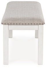 Robbinsdale - Large Upholstered Dining Room Bench - Antique White