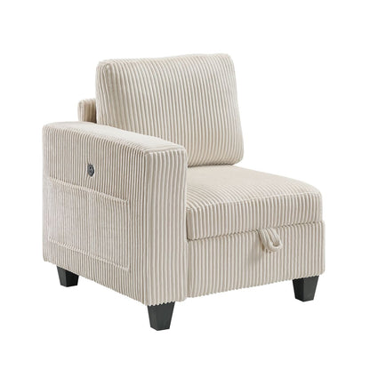Walterboro - Sectional With Storage, Storage Pouches And Charging Ports