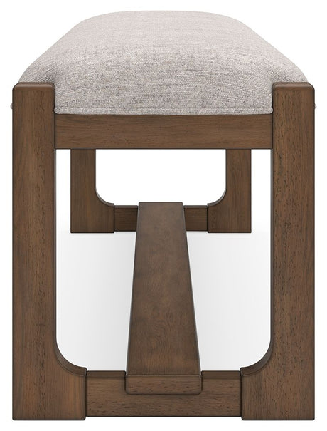 Cabalynn - Large Uph Dining Room Bench - Oatmeal / Light Brown