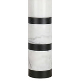 "Marble Harmony" Marble Table Lamp - White Marble / Matte Black