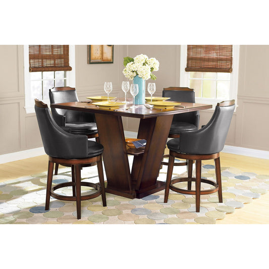 Bayshore - Swivel Counter Height Chair (Set of 2) - Dark Brown