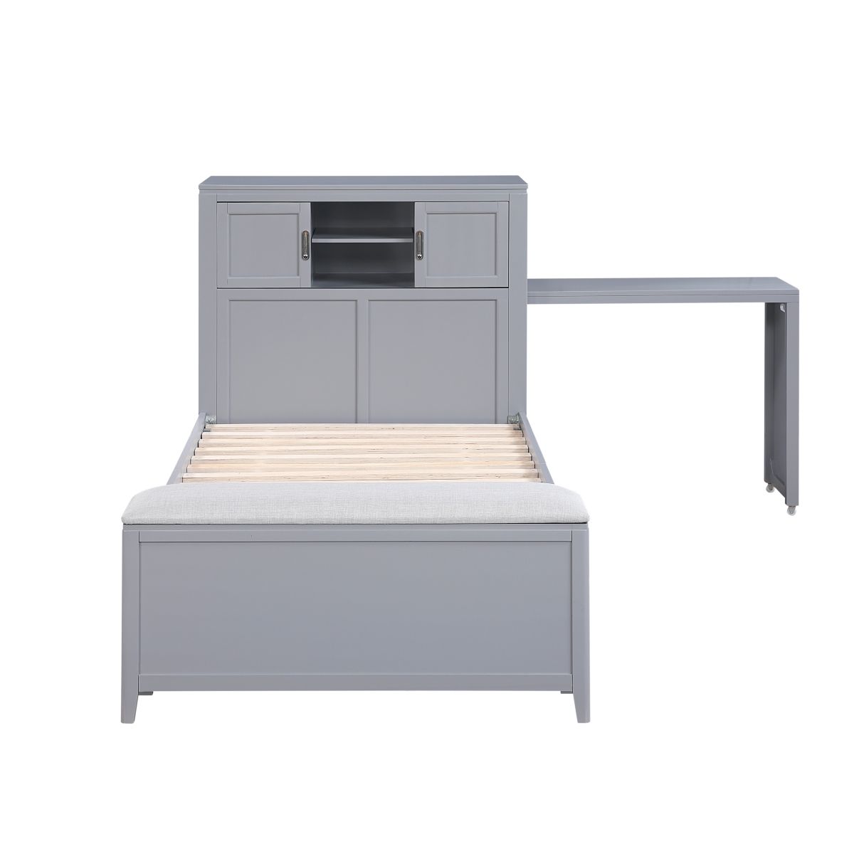 Sloane - Bookcase Bed With Hidden Desk, Stool And Storage Bench