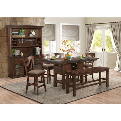 Schleiger - Counter Height Bench - Brown