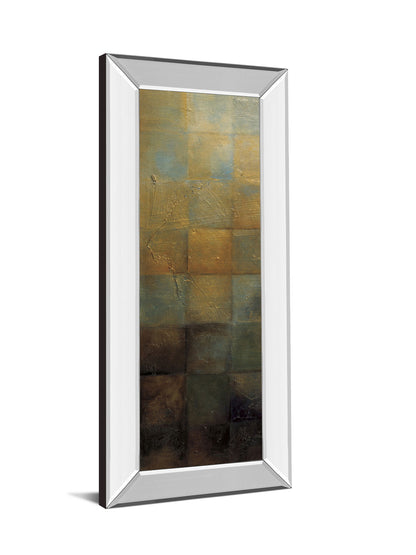 Modra I By Pasion - Mirror Framed Print Wall Art - Light Brown