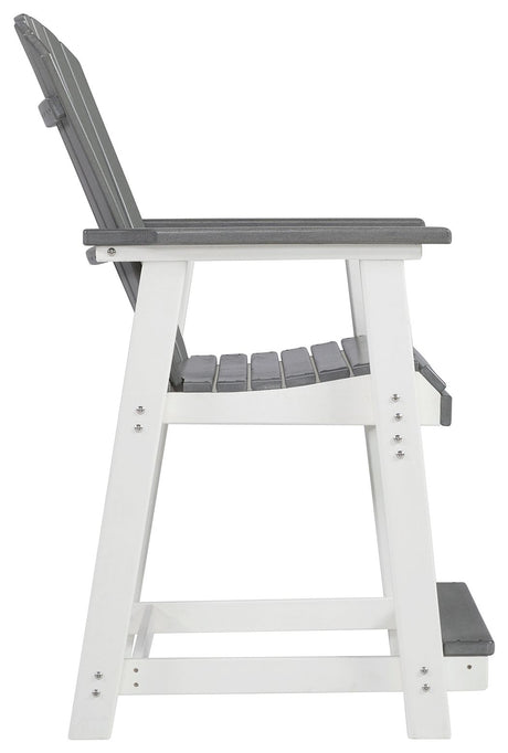 Transville - Barstool (Set of 2) - Gray / White