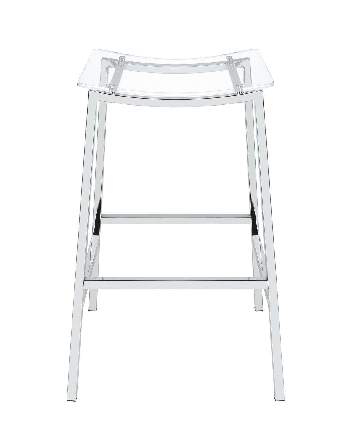 Zena - Backless Bar Stool (Set of 2) - Clear