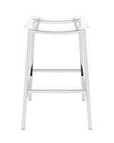 Zena - Backless Bar Stool (Set of 2) - Clear