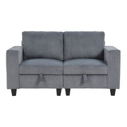 Walterboro - Loveseat With Storage, Storage Pouches And Charging Ports