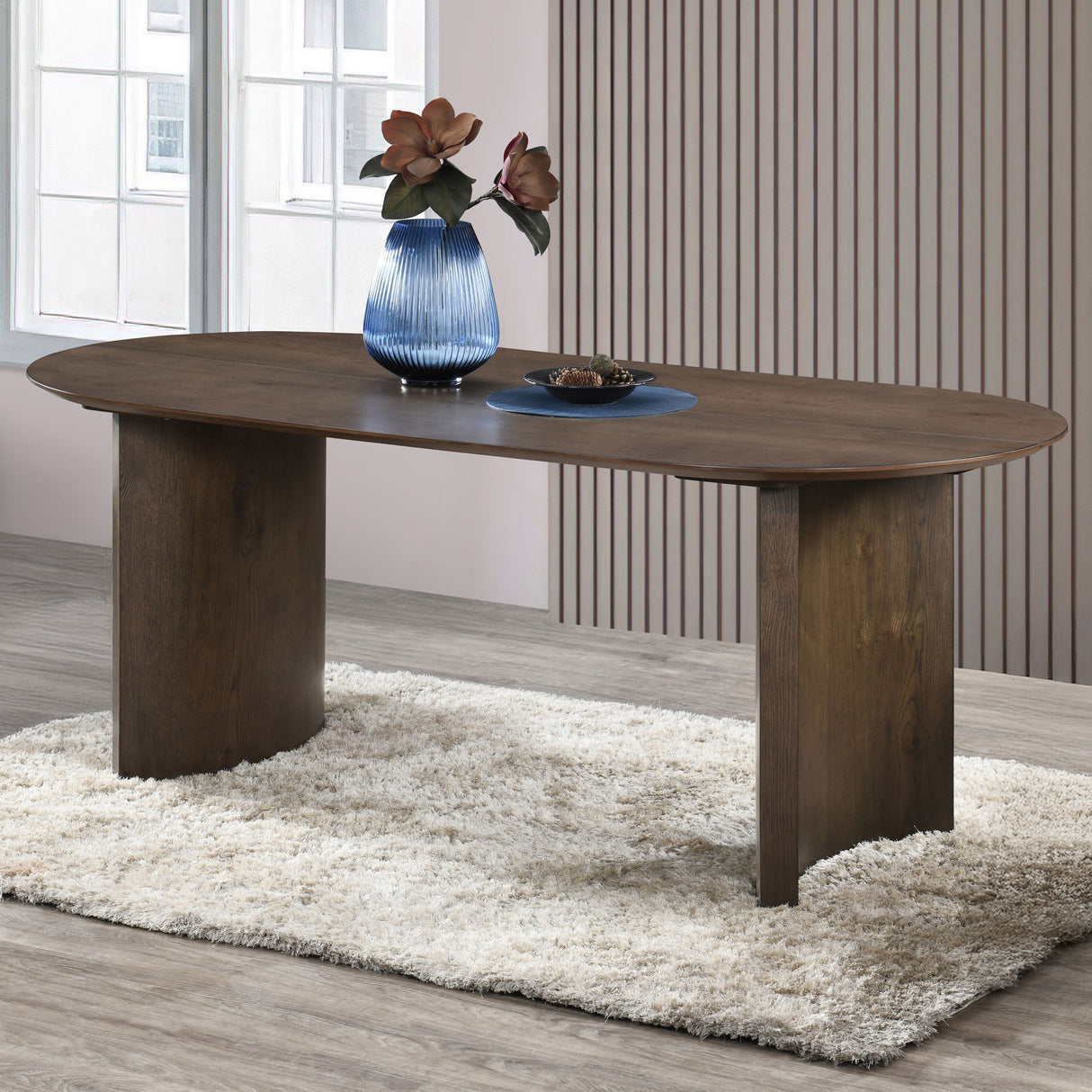 Kody - Oval Dining Table - Dark Walnut
