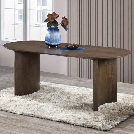 Kody - Oval Dining Table - Dark Walnut
