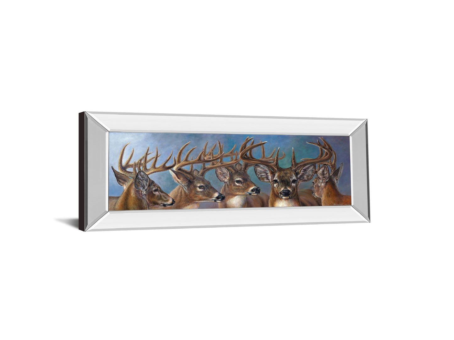 Five Bucks By Carolyn Mock - Framed Print Wall Art - Blue