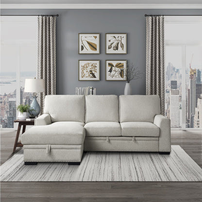 Morelia - 2 Piece Sectional With Pull-Out Bed And Chaise With Hidden Storage