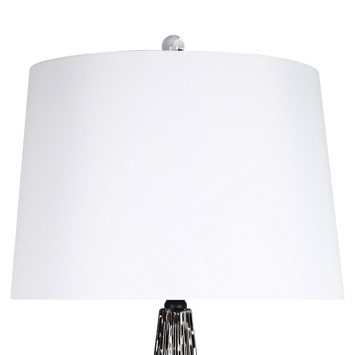 "Eclipse Radiance" Art Glass Table Lamp (Set of 2) - Black Art Glass