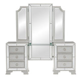 Avondale - Vanity Dresser With Mirror - Pearl Silver