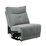 Tesoro - 3 Piece Power Double Reclining Sofa - Dark Gray