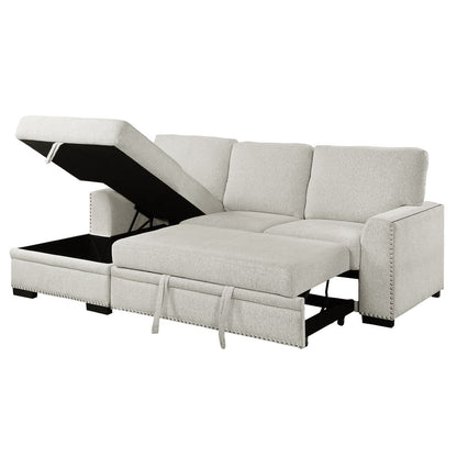 Morelia - 2 Piece Sectional With Pull-Out Bed And Chaise With Hidden Storage