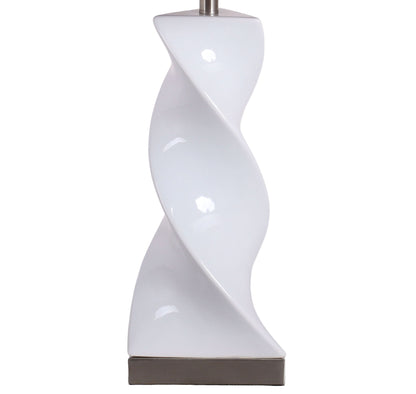Blush Pirouette - 26 X 15 - Ceramic Table Lamp (Set of 2) - Glossy White