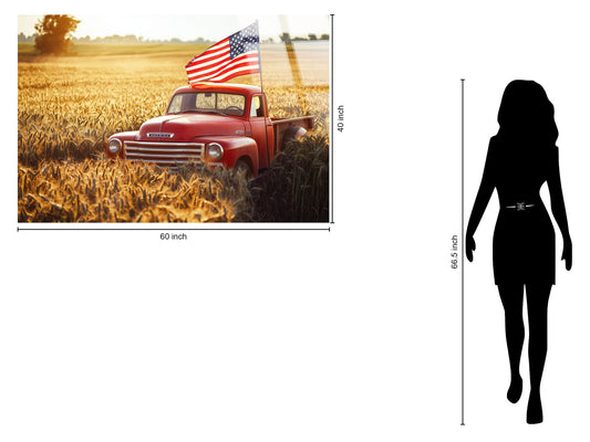"Rustic Patriot" Tempered Glass - Gold