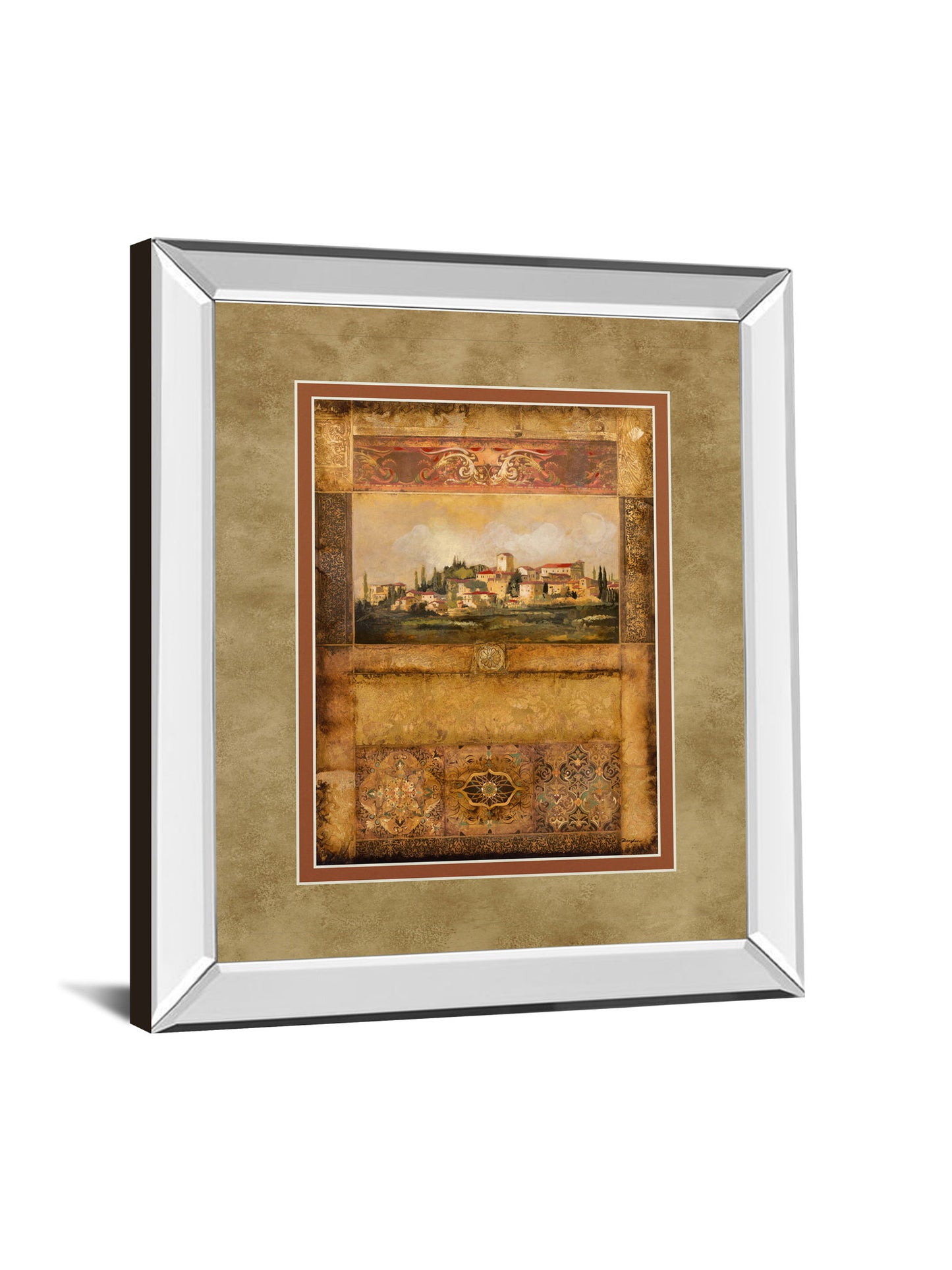 Centimento I By Douglas - Mirror Framed Print Wall Art - Light Brown