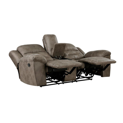 Hazen - Double Reclining Loveseat With Center Console - Brown