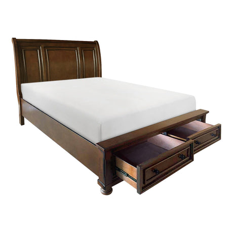 Cumberland - Sleigh Platform Bed With Footboard Storage