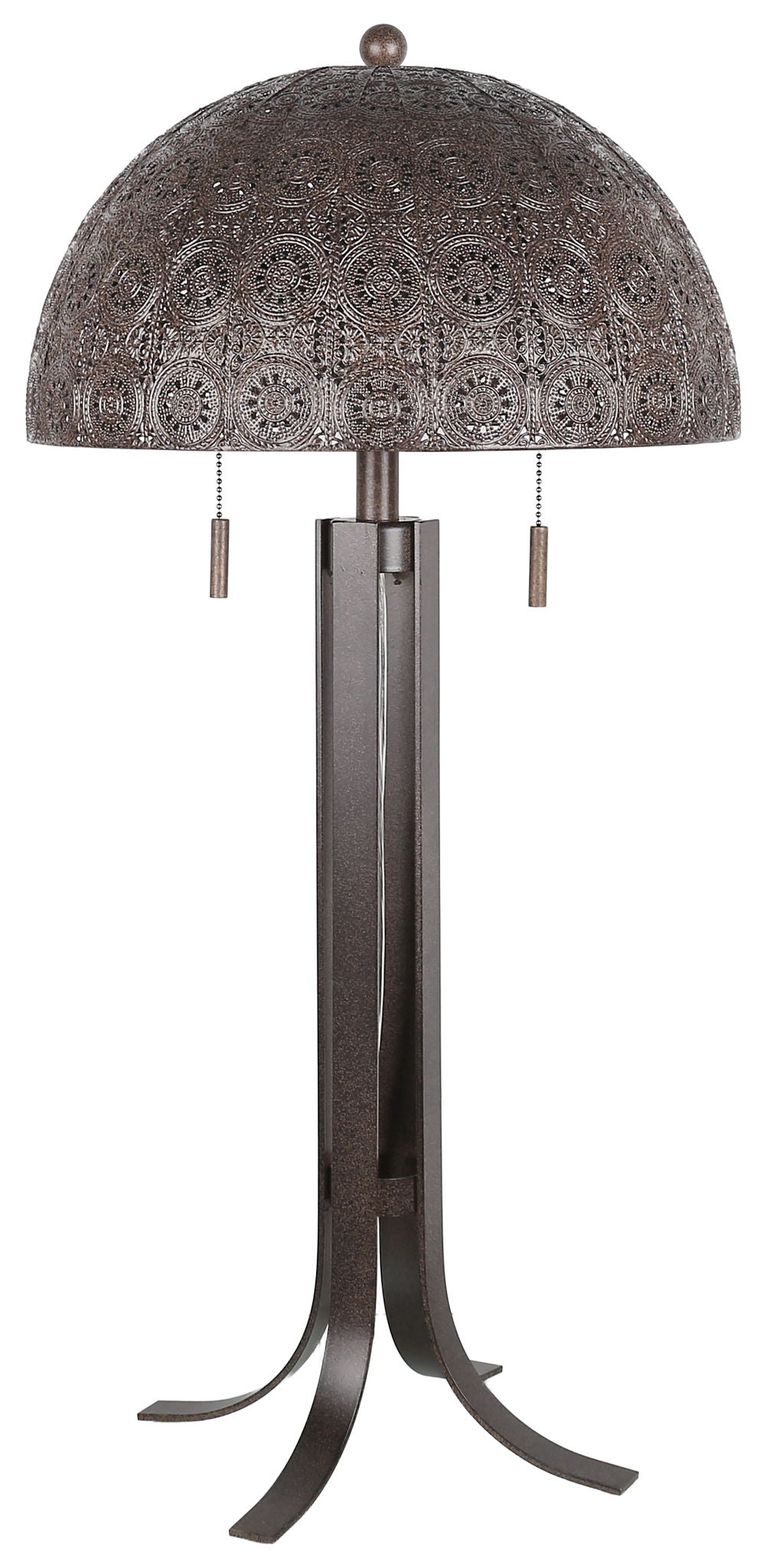 Bronze Tapestry - 28 X 14 - Metal Table Lamp (Set of 2) - Antique Bronze