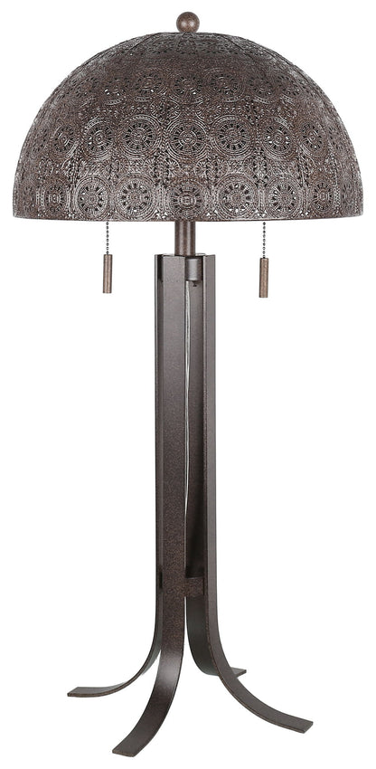 Bronze Tapestry - 28 X 14 - Metal Table Lamp (Set of 2) - Antique Bronze