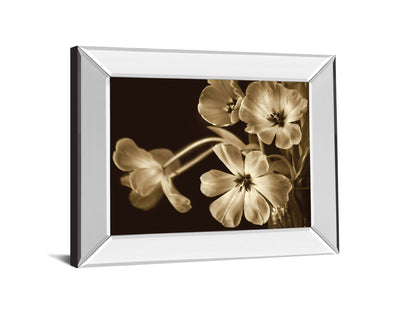 Elegante By Adrian Jendrasik - Mirror Framed Print Wall Art - Light Brown