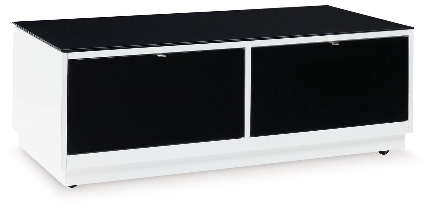 Gardoni - Rectangular Cocktail Table - White / Black