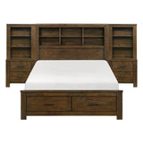Sullivan - Wall Platform Bed (Bed, 2 Nightstands, 2 Nightstands With Wall Panel)