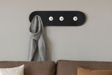 Urban Wheel Accent - 8" x 31" Wall Mounted Coat Rack - Black