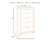 Derekson - Five Drawer Chest - Multi Gray