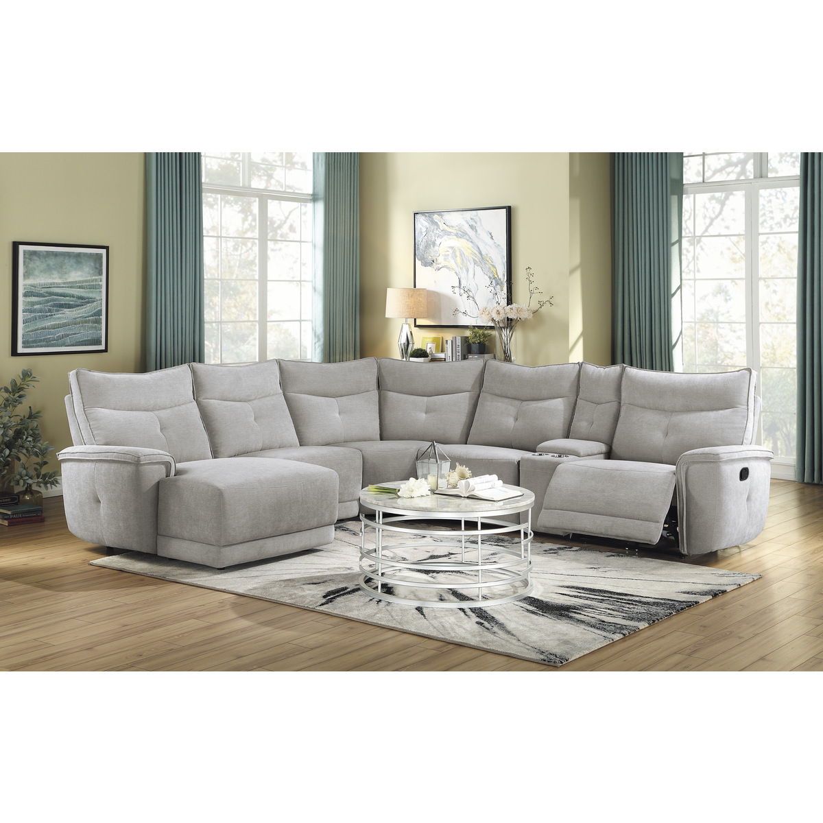 Tesoro - Modular Reclining Sectional With Left Chaise
