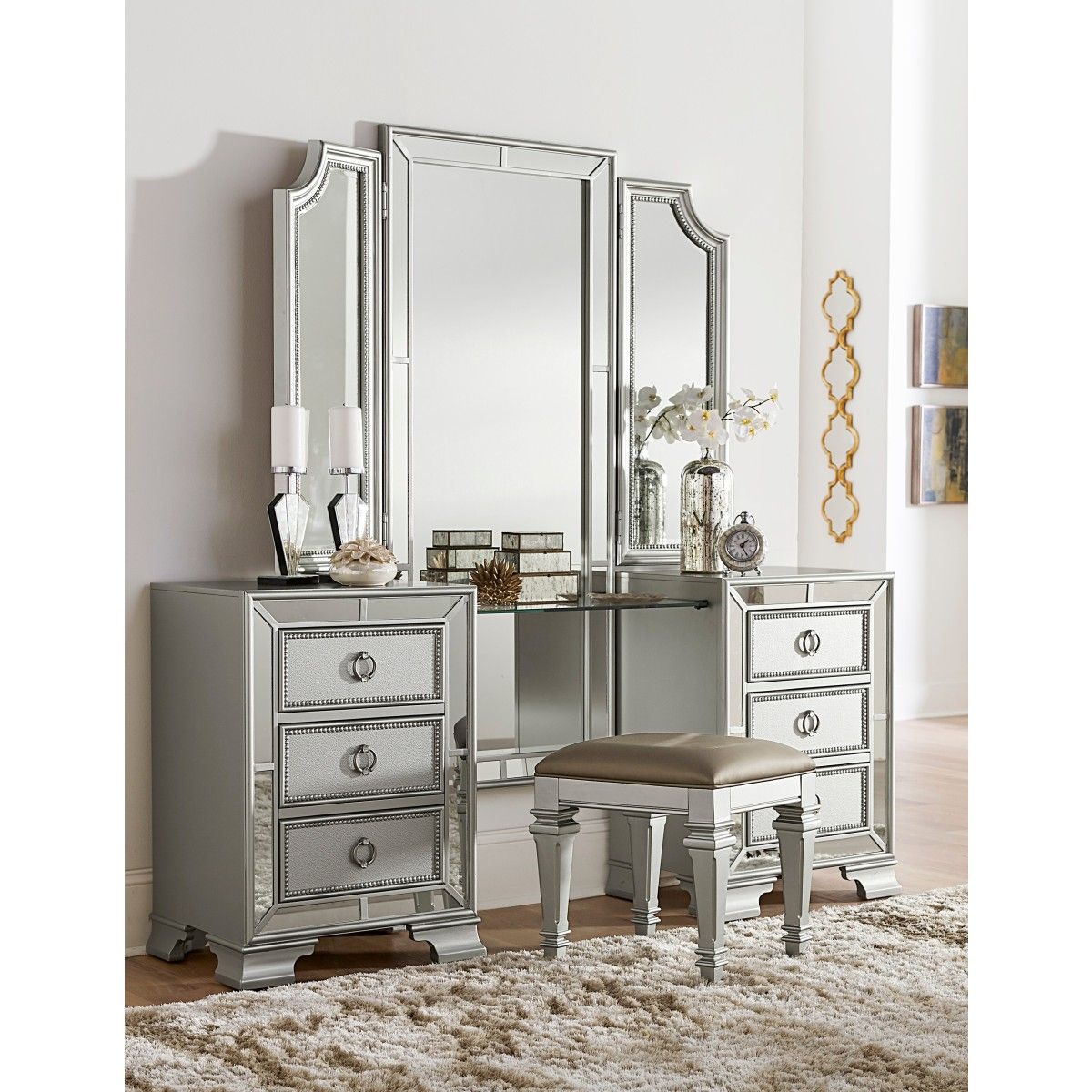 Avondale - Vanity Stool - Gray