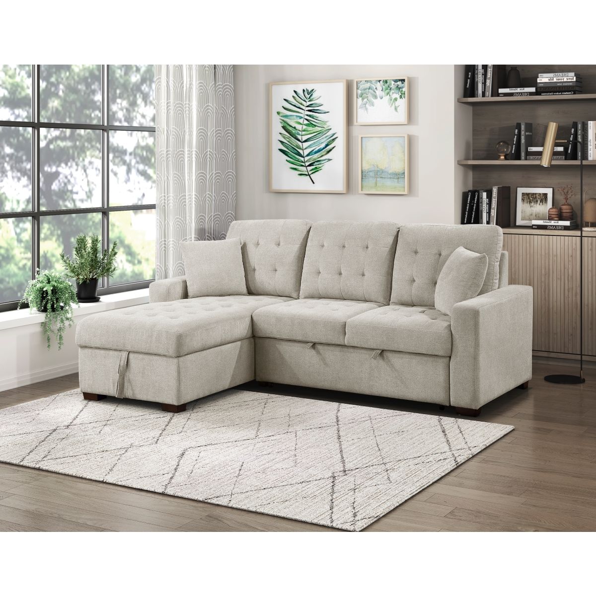 Waitsfield - Sectional With Chaise, Pull-Out Bed And Hidden Storage