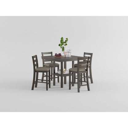 Sharon - 5 Piece Pack Counter Height Set - Gray