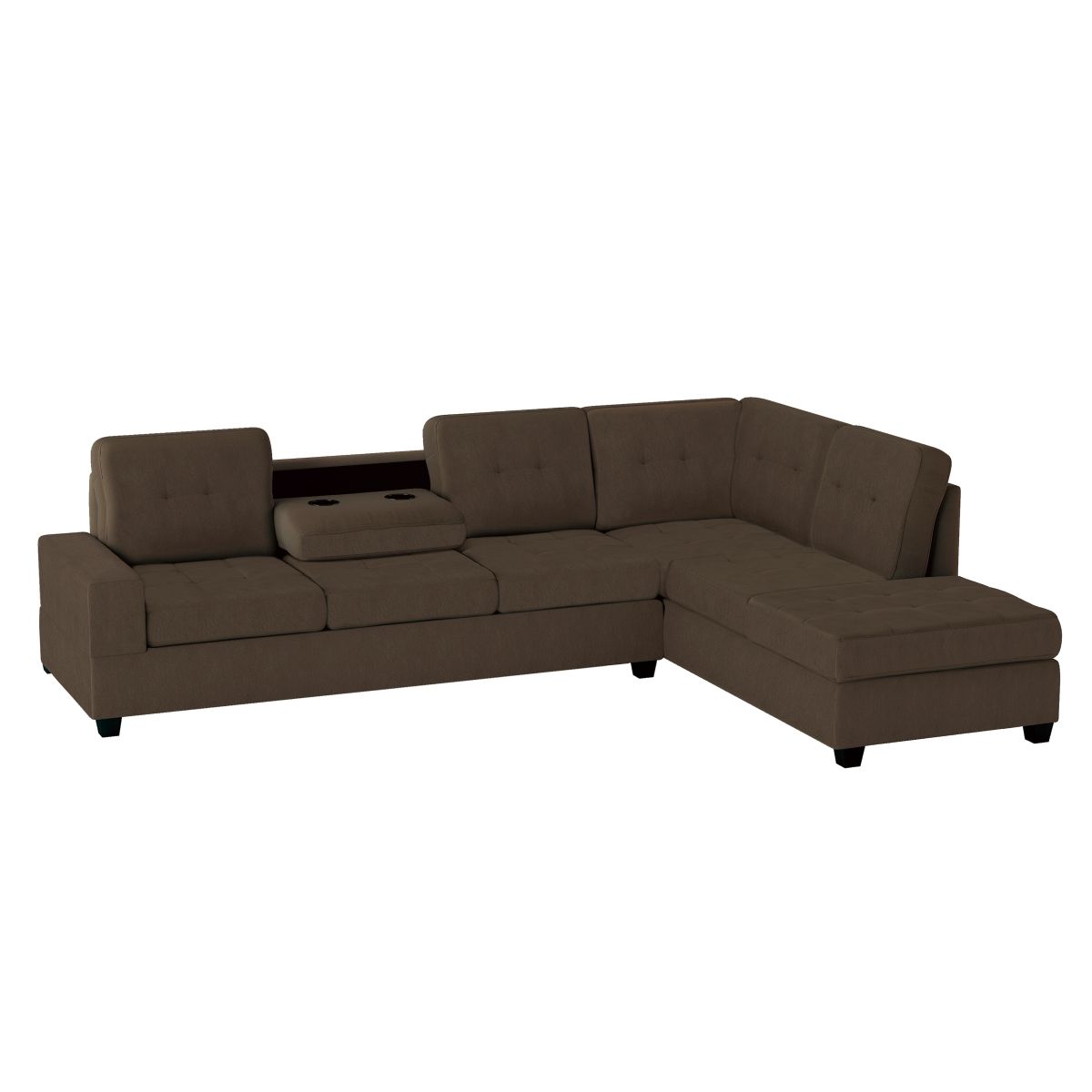 Maston - 2 Piece Reversible Sectional With Drop-Down Cup Holders