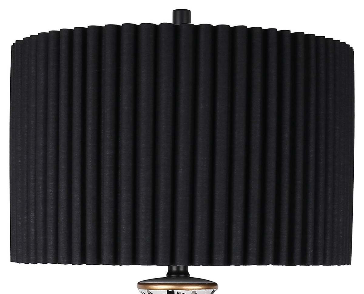 Ink Cadence - 30 X 17 - Ceramic Table Lamp (Set of 2) - Monochrome Brushstroke