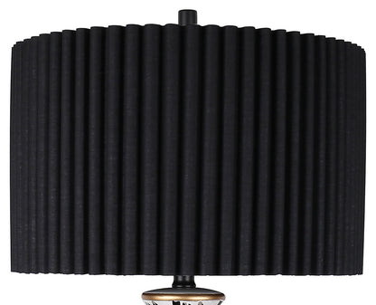 Ink Cadence - 30 X 17 - Ceramic Table Lamp (Set of 2) - Monochrome Brushstroke
