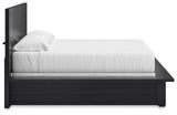 Londer - King Panel Bed - Black