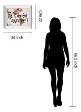 World On Wood By Sd Studios - Mirror Framed Print Wall Art - Beige