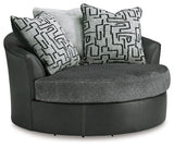 Brixley Pier - Oversized Swivel Accent Chair - Graphite