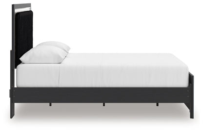 Zuraleus - 4 Pc. - Queen Upholstered Bed With Roll Slats, Dresser, Mirror And Nightstand - Black