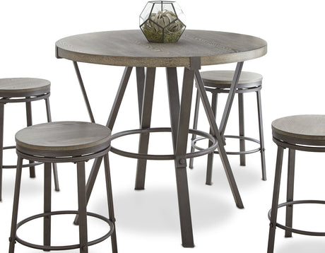 Portland - Round Counter Table - Gray
