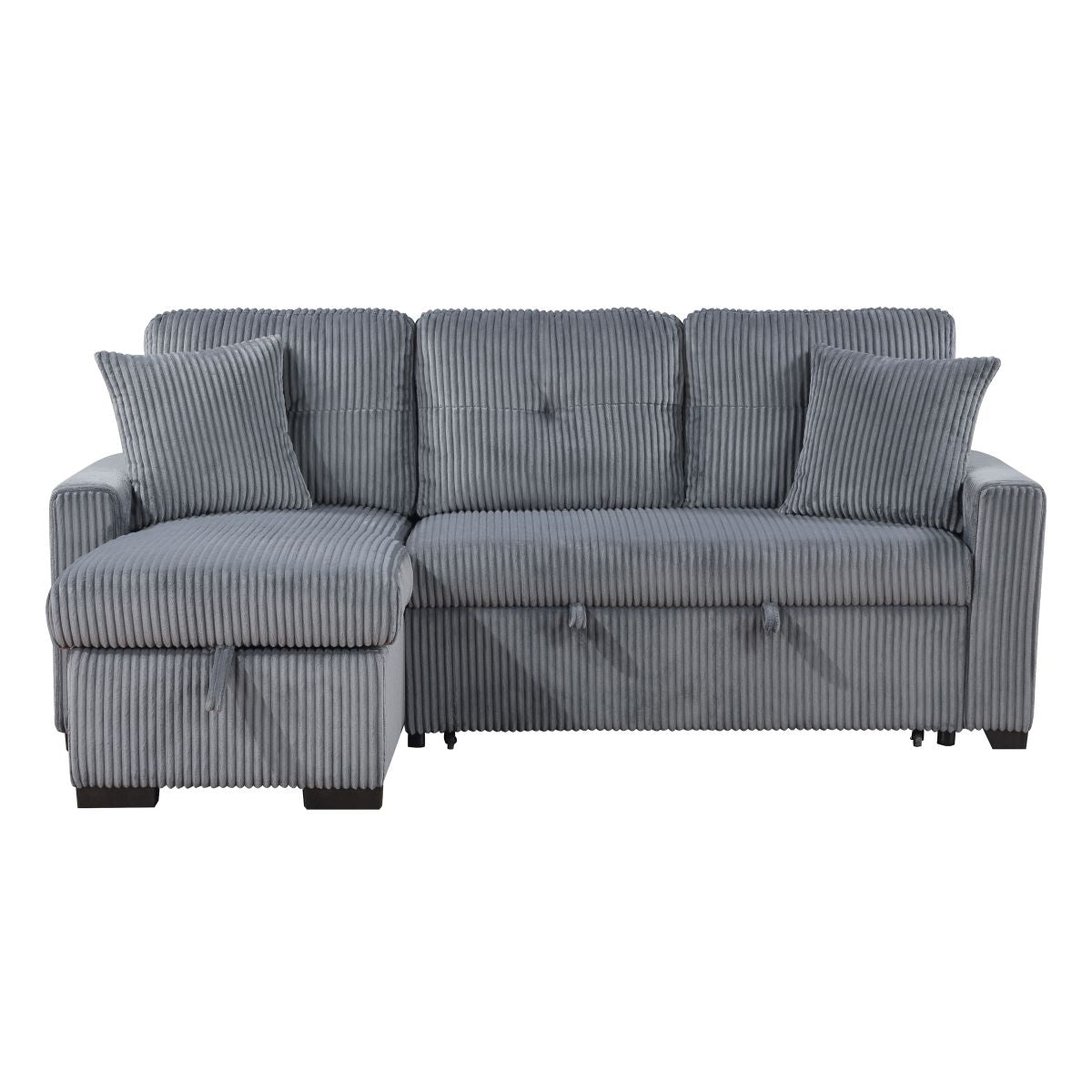 Rhett - 3 Piece Reversible Sectional With Pull-Out Bed And Hidden Storage